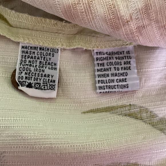 Tommy Bahama 100% Silk Shirt XL Green Palm Tropical Resortwear, Holiday Gift - Picture 8 of 9